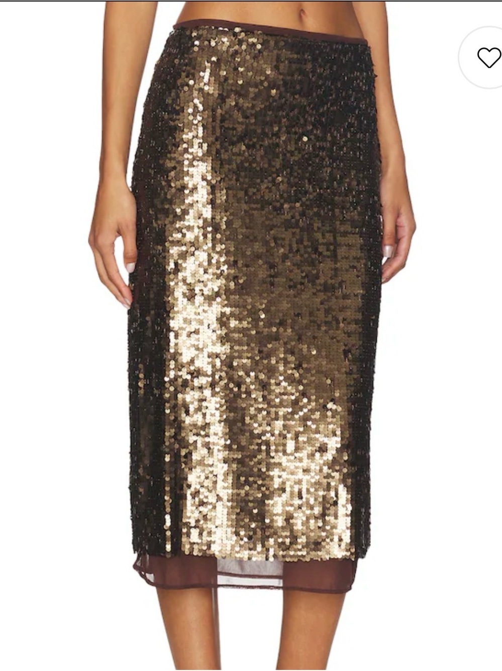 rag & bone Lucy Sequin Skirt in Coffee